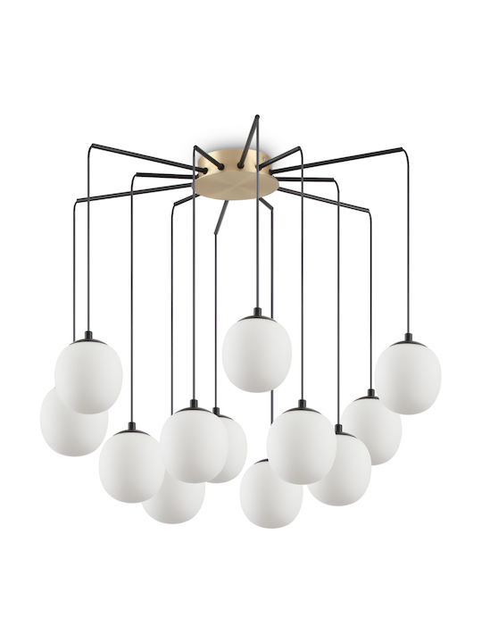 Φωτιστικό Οροφής Rhapsody 236957 65x54/56cm 12xG9 15W Black Ideal Lux - second view